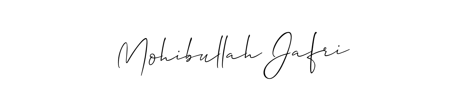 if you are searching for the best signature style for your name Mohibullah Jafri. so please give up your signature search. here we have designed multiple signature styles  using Allison_Script. Mohibullah Jafri signature style 2 images and pictures png