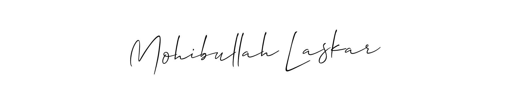 Use a signature maker to create a handwritten signature online. With this signature software, you can design (Allison_Script) your own signature for name Mohibullah Laskar. Mohibullah Laskar signature style 2 images and pictures png