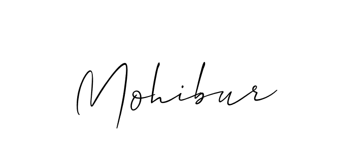 Design your own signature with our free online signature maker. With this signature software, you can create a handwritten (Allison_Script) signature for name Mohibur. Mohibur signature style 2 images and pictures png
