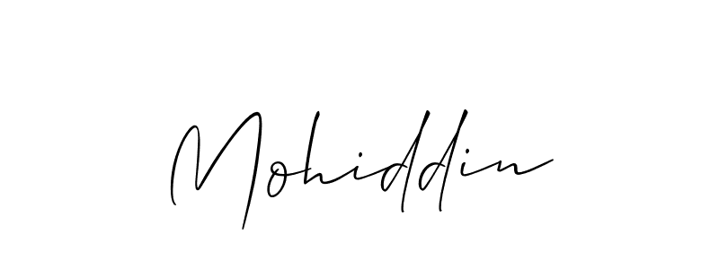 Also we have Mohiddin name is the best signature style. Create professional handwritten signature collection using Allison_Script autograph style. Mohiddin signature style 2 images and pictures png