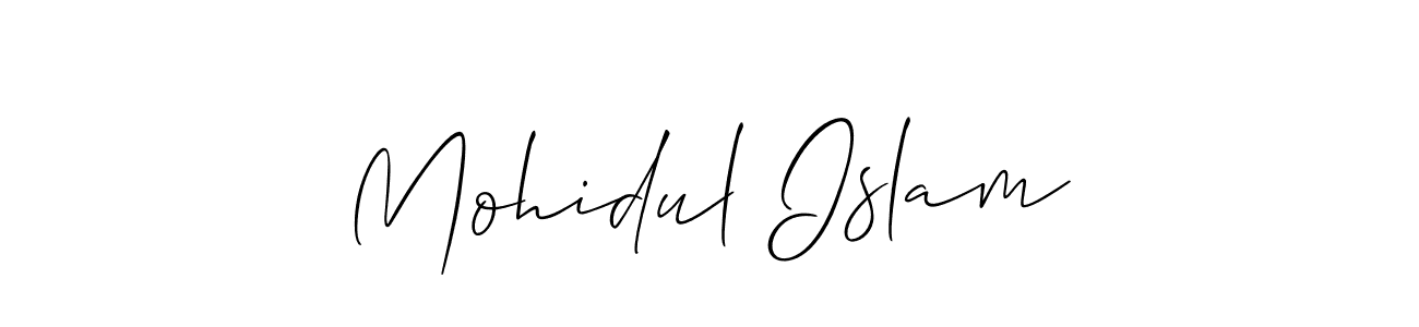 Allison_Script is a professional signature style that is perfect for those who want to add a touch of class to their signature. It is also a great choice for those who want to make their signature more unique. Get Mohidul Islam name to fancy signature for free. Mohidul Islam signature style 2 images and pictures png