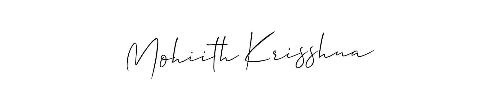 Create a beautiful signature design for name Mohiith Krisshna. With this signature (Allison_Script) fonts, you can make a handwritten signature for free. Mohiith Krisshna signature style 2 images and pictures png