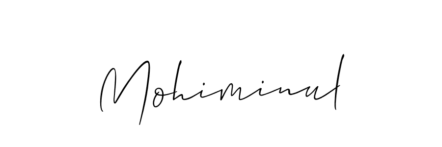 Create a beautiful signature design for name Mohiminul. With this signature (Allison_Script) fonts, you can make a handwritten signature for free. Mohiminul signature style 2 images and pictures png