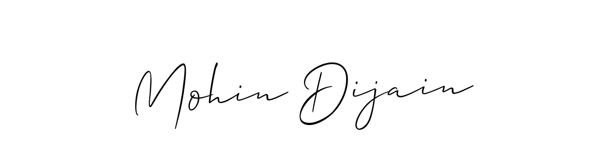 Use a signature maker to create a handwritten signature online. With this signature software, you can design (Allison_Script) your own signature for name Mohin Dijain. Mohin Dijain signature style 2 images and pictures png