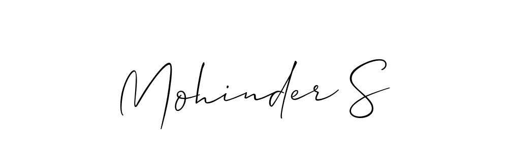 if you are searching for the best signature style for your name Mohinder S. so please give up your signature search. here we have designed multiple signature styles  using Allison_Script. Mohinder S signature style 2 images and pictures png