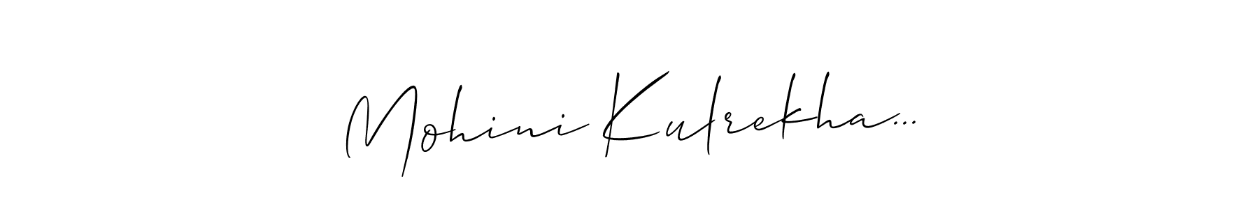 It looks lik you need a new signature style for name Mohini Kulrekha.... Design unique handwritten (Allison_Script) signature with our free signature maker in just a few clicks. Mohini Kulrekha... signature style 2 images and pictures png