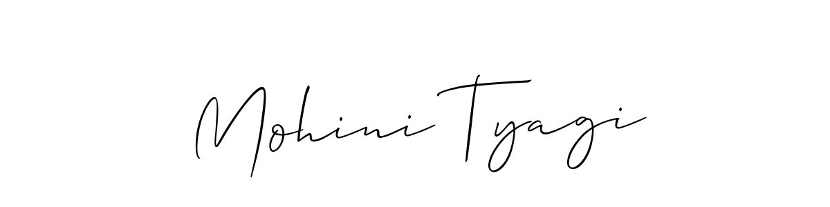 How to make Mohini Tyagi signature? Allison_Script is a professional autograph style. Create handwritten signature for Mohini Tyagi name. Mohini Tyagi signature style 2 images and pictures png