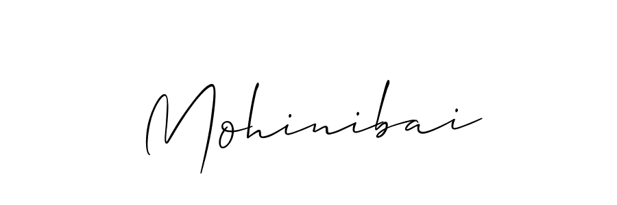 Use a signature maker to create a handwritten signature online. With this signature software, you can design (Allison_Script) your own signature for name Mohinibai. Mohinibai signature style 2 images and pictures png