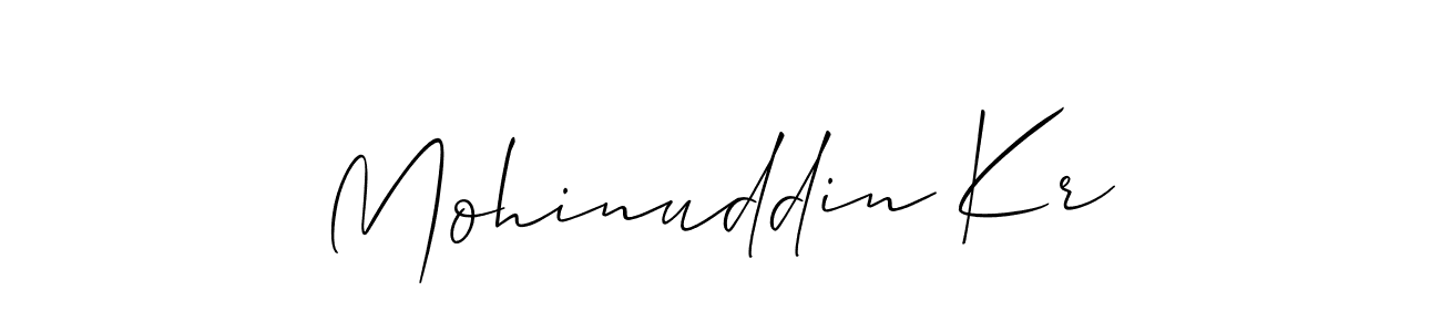 Design your own signature with our free online signature maker. With this signature software, you can create a handwritten (Allison_Script) signature for name Mohinuddin Kr. Mohinuddin Kr signature style 2 images and pictures png