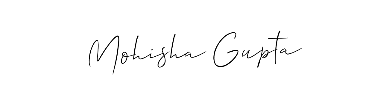 Use a signature maker to create a handwritten signature online. With this signature software, you can design (Allison_Script) your own signature for name Mohisha Gupta. Mohisha Gupta signature style 2 images and pictures png