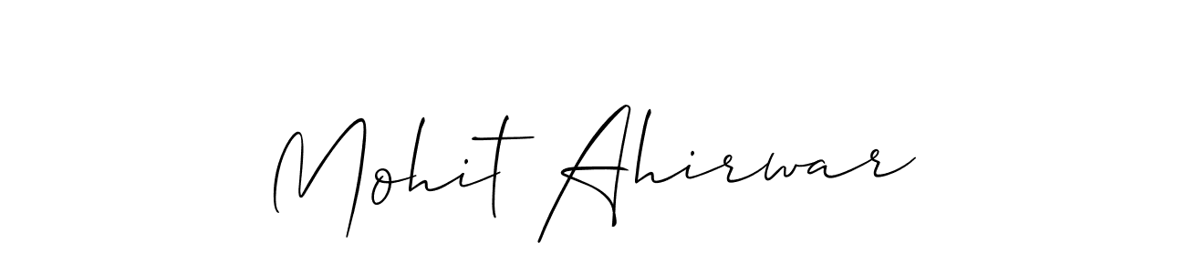 Design your own signature with our free online signature maker. With this signature software, you can create a handwritten (Allison_Script) signature for name Mohit Ahirwar. Mohit Ahirwar signature style 2 images and pictures png