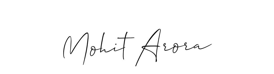 Also we have Mohit Arora name is the best signature style. Create professional handwritten signature collection using Allison_Script autograph style. Mohit Arora signature style 2 images and pictures png