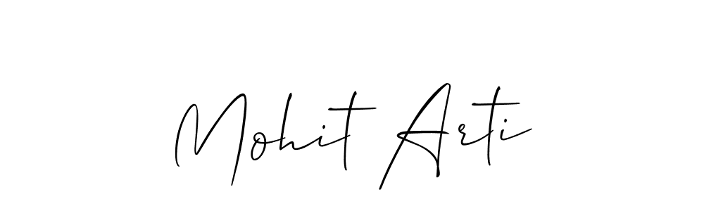 You should practise on your own different ways (Allison_Script) to write your name (Mohit Arti) in signature. don't let someone else do it for you. Mohit Arti signature style 2 images and pictures png