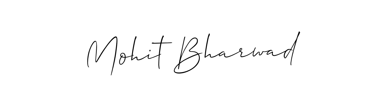 Make a short Mohit Bharwad signature style. Manage your documents anywhere anytime using Allison_Script. Create and add eSignatures, submit forms, share and send files easily. Mohit Bharwad signature style 2 images and pictures png