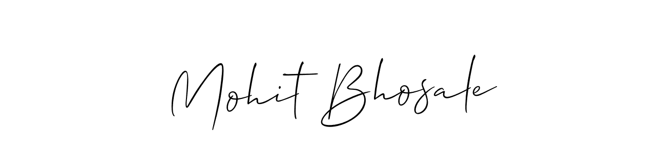 Create a beautiful signature design for name Mohit Bhosale. With this signature (Allison_Script) fonts, you can make a handwritten signature for free. Mohit Bhosale signature style 2 images and pictures png