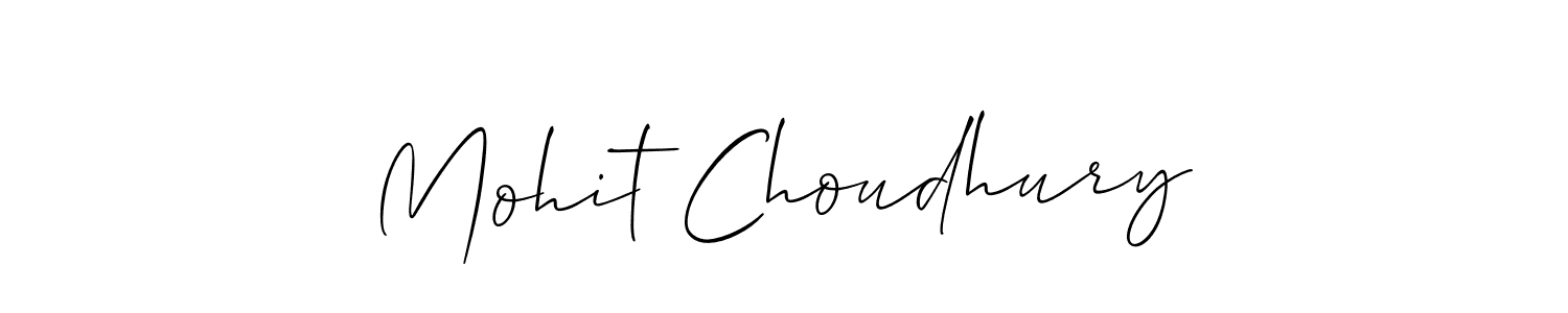 Design your own signature with our free online signature maker. With this signature software, you can create a handwritten (Allison_Script) signature for name Mohit Choudhury. Mohit Choudhury signature style 2 images and pictures png