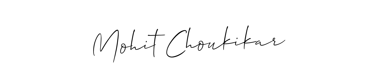How to make Mohit Choukikar name signature. Use Allison_Script style for creating short signs online. This is the latest handwritten sign. Mohit Choukikar signature style 2 images and pictures png