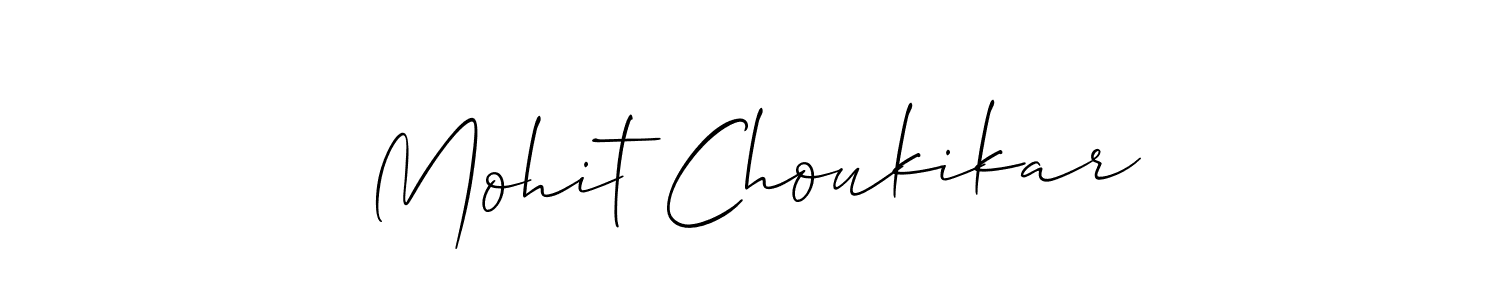 How to make Mohit Choukikar name signature. Use Allison_Script style for creating short signs online. This is the latest handwritten sign. Mohit Choukikar signature style 2 images and pictures png