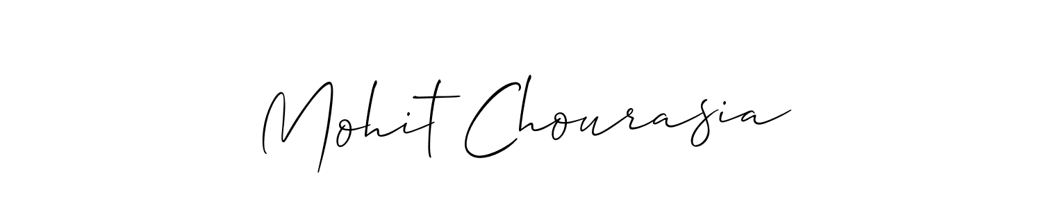 How to make Mohit Chourasia name signature. Use Allison_Script style for creating short signs online. This is the latest handwritten sign. Mohit Chourasia signature style 2 images and pictures png
