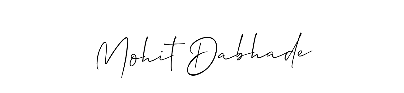 Allison_Script is a professional signature style that is perfect for those who want to add a touch of class to their signature. It is also a great choice for those who want to make their signature more unique. Get Mohit Dabhade name to fancy signature for free. Mohit Dabhade signature style 2 images and pictures png