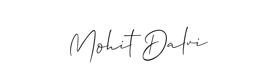 The best way (Allison_Script) to make a short signature is to pick only two or three words in your name. The name Mohit Dalvi include a total of six letters. For converting this name. Mohit Dalvi signature style 2 images and pictures png
