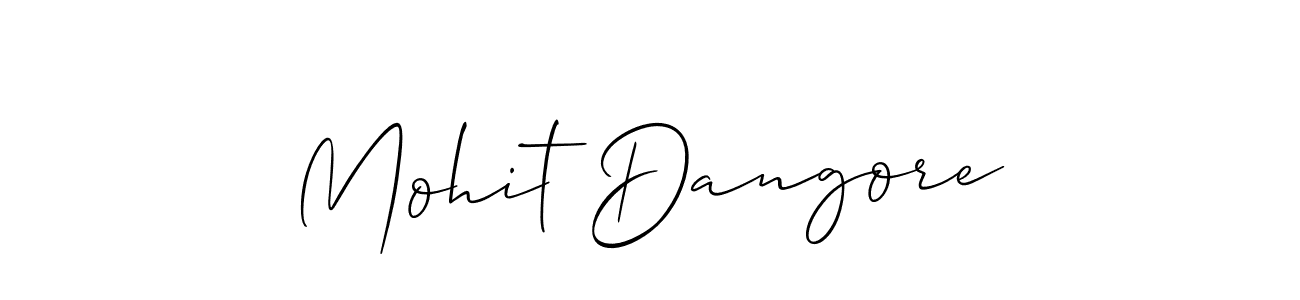 Design your own signature with our free online signature maker. With this signature software, you can create a handwritten (Allison_Script) signature for name Mohit Dangore. Mohit Dangore signature style 2 images and pictures png