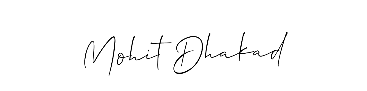 Use a signature maker to create a handwritten signature online. With this signature software, you can design (Allison_Script) your own signature for name Mohit Dhakad. Mohit Dhakad signature style 2 images and pictures png