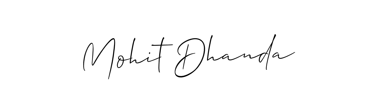 if you are searching for the best signature style for your name Mohit Dhanda. so please give up your signature search. here we have designed multiple signature styles  using Allison_Script. Mohit Dhanda signature style 2 images and pictures png