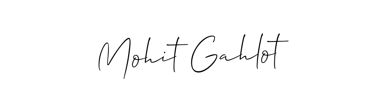 Make a beautiful signature design for name Mohit Gahlot. With this signature (Allison_Script) style, you can create a handwritten signature for free. Mohit Gahlot signature style 2 images and pictures png
