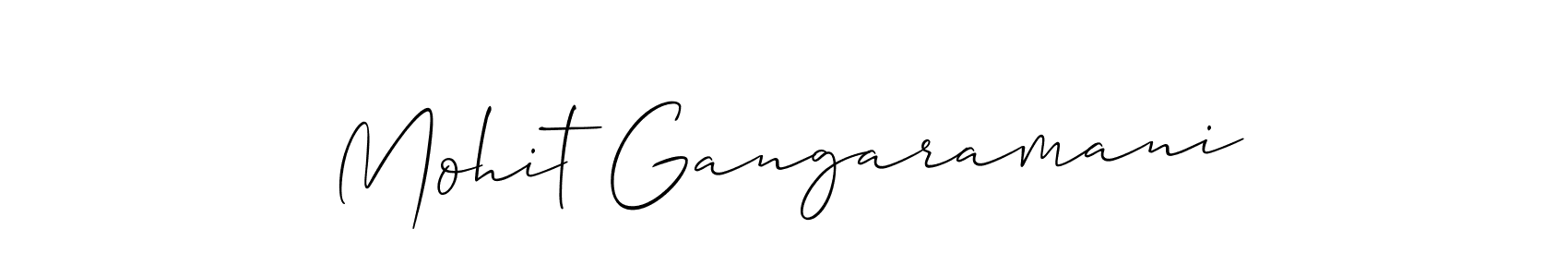 Also You can easily find your signature by using the search form. We will create Mohit Gangaramani name handwritten signature images for you free of cost using Allison_Script sign style. Mohit Gangaramani signature style 2 images and pictures png