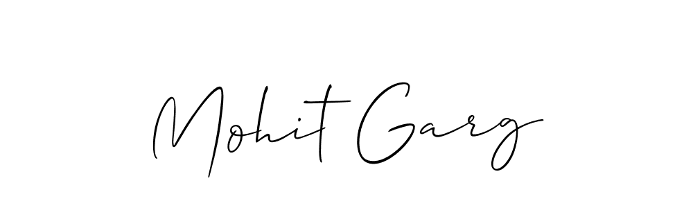 Create a beautiful signature design for name Mohit Garg. With this signature (Allison_Script) fonts, you can make a handwritten signature for free. Mohit Garg signature style 2 images and pictures png