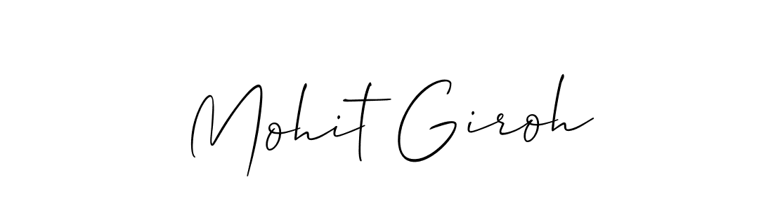 Similarly Allison_Script is the best handwritten signature design. Signature creator online .You can use it as an online autograph creator for name Mohit Giroh. Mohit Giroh signature style 2 images and pictures png