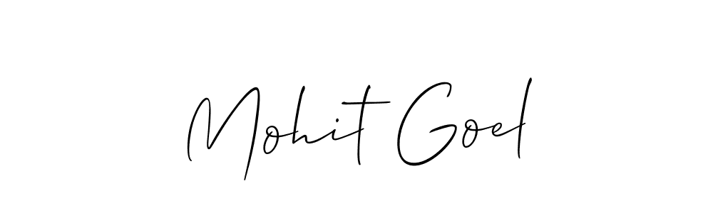 How to make Mohit Goel name signature. Use Allison_Script style for creating short signs online. This is the latest handwritten sign. Mohit Goel signature style 2 images and pictures png