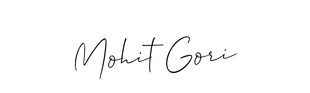 Create a beautiful signature design for name Mohit Gori. With this signature (Allison_Script) fonts, you can make a handwritten signature for free. Mohit Gori signature style 2 images and pictures png