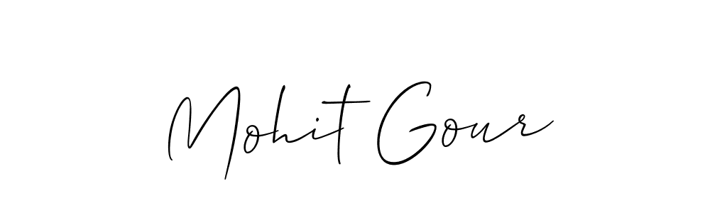 Also we have Mohit Gour name is the best signature style. Create professional handwritten signature collection using Allison_Script autograph style. Mohit Gour signature style 2 images and pictures png