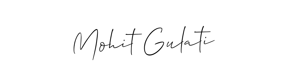 Also we have Mohit Gulati name is the best signature style. Create professional handwritten signature collection using Allison_Script autograph style. Mohit Gulati signature style 2 images and pictures png