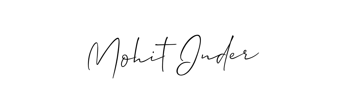 Create a beautiful signature design for name Mohit Inder. With this signature (Allison_Script) fonts, you can make a handwritten signature for free. Mohit Inder signature style 2 images and pictures png