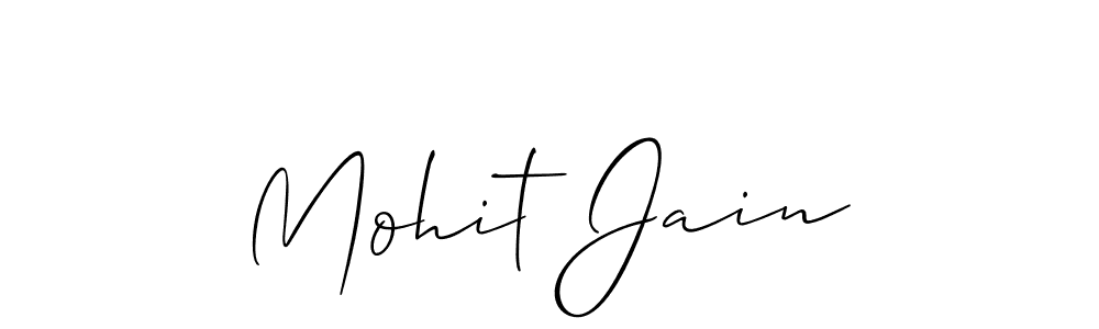 Mohit Jain stylish signature style. Best Handwritten Sign (Allison_Script) for my name. Handwritten Signature Collection Ideas for my name Mohit Jain. Mohit Jain signature style 2 images and pictures png