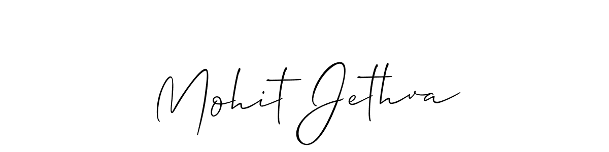 How to make Mohit Jethva name signature. Use Allison_Script style for creating short signs online. This is the latest handwritten sign. Mohit Jethva signature style 2 images and pictures png