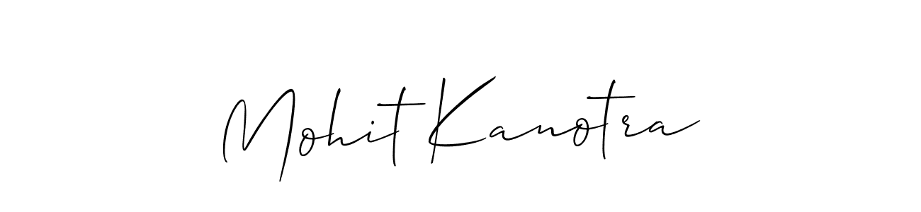 Allison_Script is a professional signature style that is perfect for those who want to add a touch of class to their signature. It is also a great choice for those who want to make their signature more unique. Get Mohit Kanotra name to fancy signature for free. Mohit Kanotra signature style 2 images and pictures png