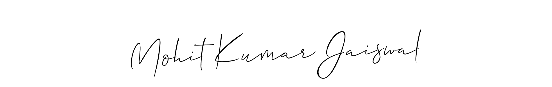 How to make Mohit Kumar Jaiswal signature? Allison_Script is a professional autograph style. Create handwritten signature for Mohit Kumar Jaiswal name. Mohit Kumar Jaiswal signature style 2 images and pictures png