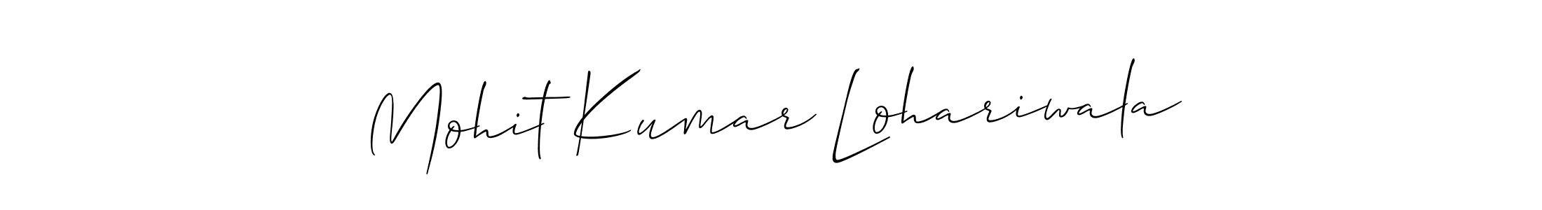 This is the best signature style for the Mohit Kumar Lohariwala name. Also you like these signature font (Allison_Script). Mix name signature. Mohit Kumar Lohariwala signature style 2 images and pictures png