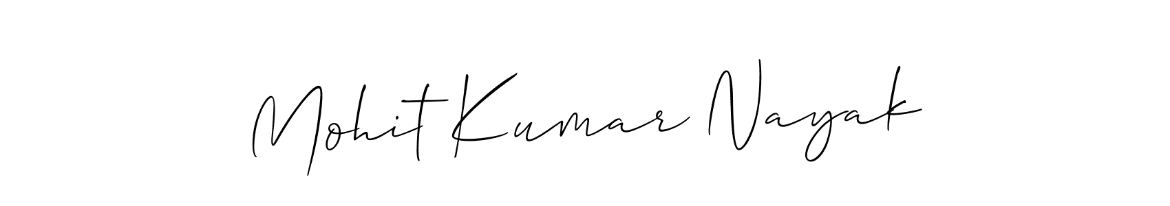 Create a beautiful signature design for name Mohit Kumar Nayak. With this signature (Allison_Script) fonts, you can make a handwritten signature for free. Mohit Kumar Nayak signature style 2 images and pictures png