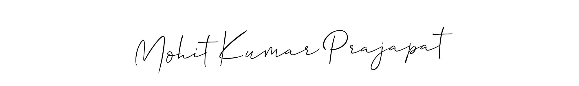 How to make Mohit Kumar Prajapat signature? Allison_Script is a professional autograph style. Create handwritten signature for Mohit Kumar Prajapat name. Mohit Kumar Prajapat signature style 2 images and pictures png