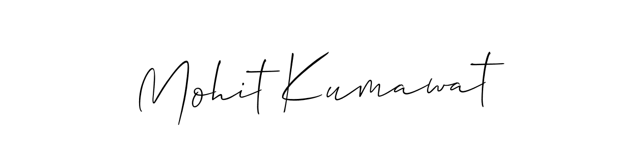 Design your own signature with our free online signature maker. With this signature software, you can create a handwritten (Allison_Script) signature for name Mohit Kumawat. Mohit Kumawat signature style 2 images and pictures png