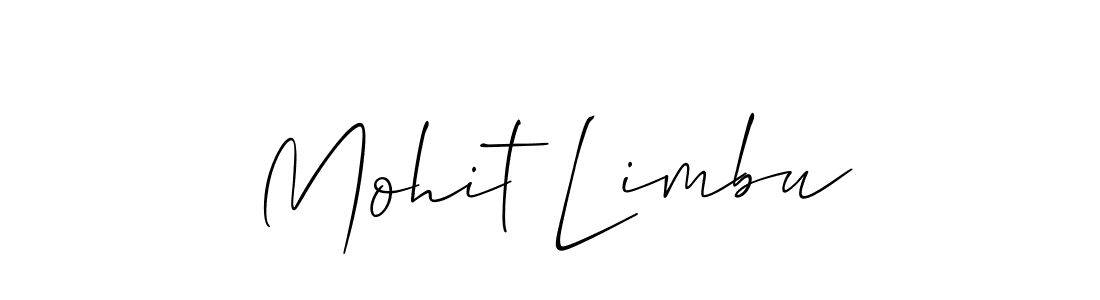 Allison_Script is a professional signature style that is perfect for those who want to add a touch of class to their signature. It is also a great choice for those who want to make their signature more unique. Get Mohit Limbu name to fancy signature for free. Mohit Limbu signature style 2 images and pictures png