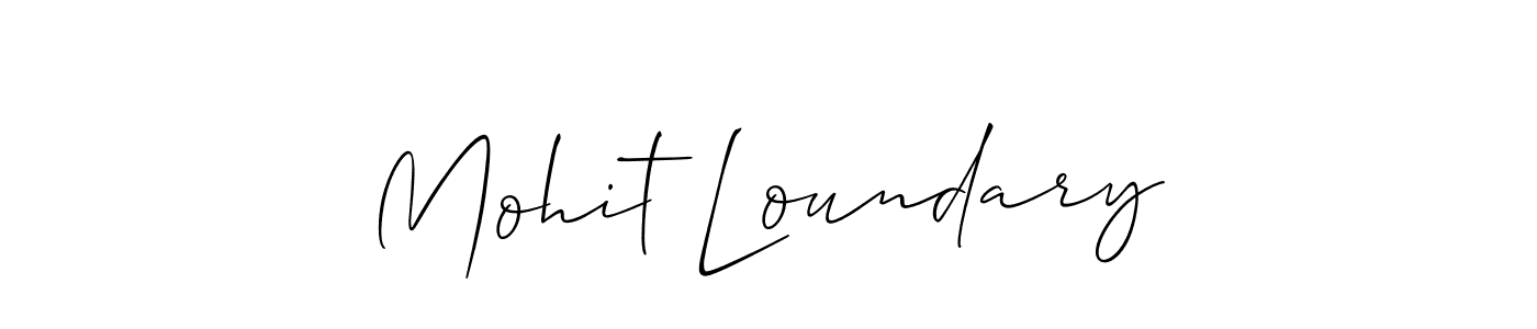 Once you've used our free online signature maker to create your best signature Allison_Script style, it's time to enjoy all of the benefits that Mohit Loundary name signing documents. Mohit Loundary signature style 2 images and pictures png