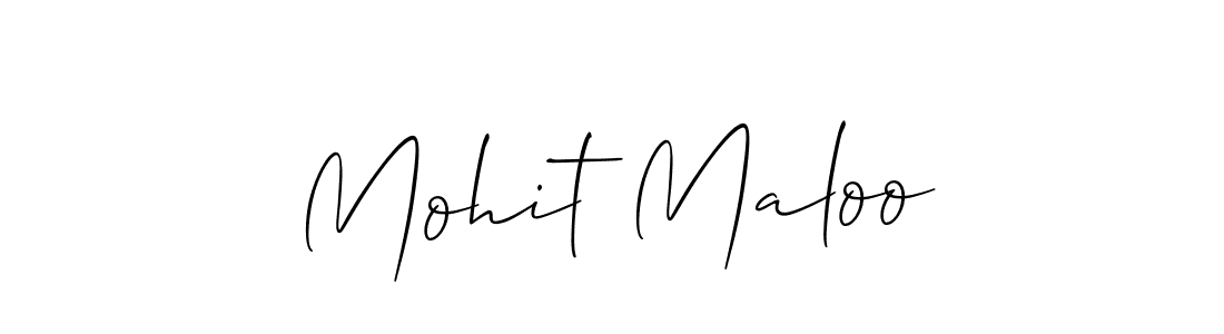 How to make Mohit Maloo name signature. Use Allison_Script style for creating short signs online. This is the latest handwritten sign. Mohit Maloo signature style 2 images and pictures png
