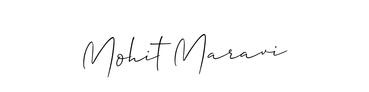 Also we have Mohit Maravi name is the best signature style. Create professional handwritten signature collection using Allison_Script autograph style. Mohit Maravi signature style 2 images and pictures png