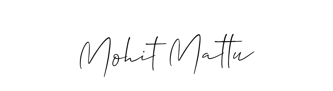 How to make Mohit Mattu name signature. Use Allison_Script style for creating short signs online. This is the latest handwritten sign. Mohit Mattu signature style 2 images and pictures png